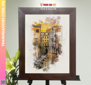 Tranh Gạo Màu Vệt Phố