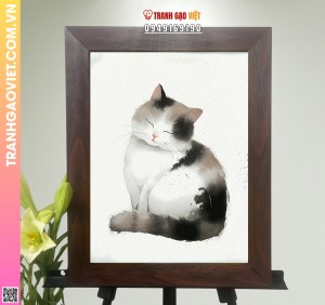 Tranh Gạo Mèo Mơ Màng