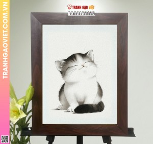 Tranh Gạo Mèo Muốn Nựng