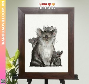 Tranh Gạo Nhà Gấu Mèo