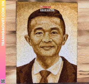 Tranh Gạo Rang Chân Dung Nét Chuyên Gia