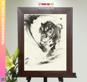 Tranh Gạo Sức Mạnh Của Chú Sơn Lâm