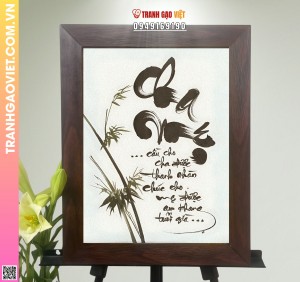 Tranh Gạo Thơ Chữ Cha Mẹ