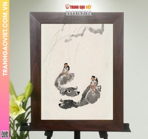 Tranh Gạo Tuổi Thơ Chăn Trâu