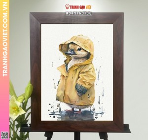 Tranh Gạo Vịt Con Đáng Yêu