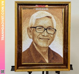 Tranh gạo biếu tặng người lớn tuổi mừng sinh nhật