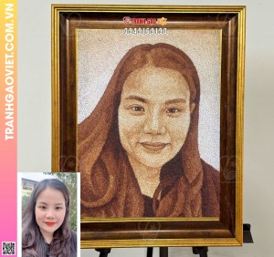 Tranh gạo chân dung tặng bạn 2026