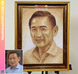 Tranh gạo chân dung truyền thần giám đốc