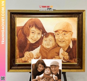 Tranh gạo gia đình ý nghĩa món quà đẳng cấp