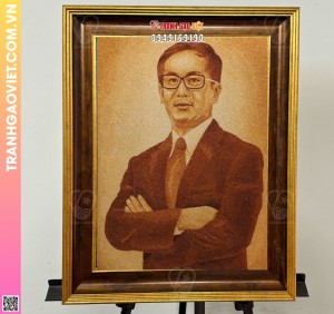 Tranh gạo quà tặng cho đối tác giữa 2 công ty