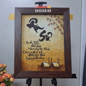 Tranh gạo rang Ân Sư tri ân thầy cô