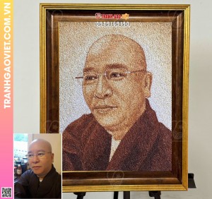 Tranh gạo tặng đại đức người theo phật giáo