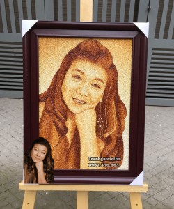 Tranh gạo chân dung TGCD186