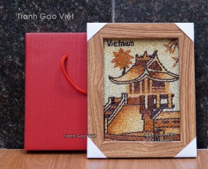 Tranh để bàn Chùa Một Cột