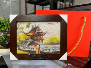 Tranh để bàn Chùa Một Cột