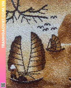 Tranh Gạo Rang Vịnh Hạ Long Thắng Cảnh quà tặng du lịch