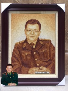 Tranh khách đặt làm quà tặng bố