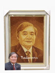 Tranh gạo quà lưu niệm