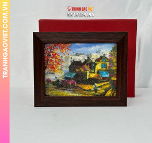 Tranh  gạo Cảnh Phố Hoa - Ảnh 2