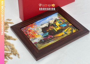 Tranh  gạo Cảnh Phố Hoa - Ảnh 4