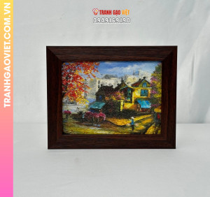 Tranh  gạo Cảnh Phố Hoa