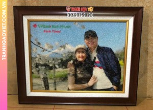 Tranh gạo cặp đôi giữa mùa thanh xuân mới