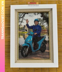 Tranh gạo chân dung chuyên gia của công ty MMCV