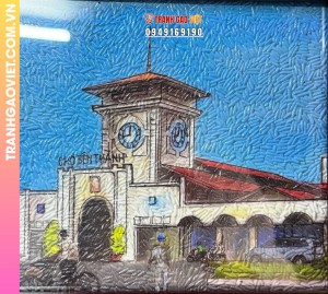Tranh gạo Chợ Bến Thành