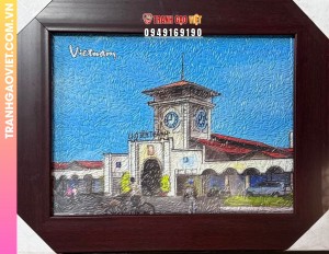 Tranh gạo Chợ Bến Thành