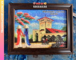 Tranh gạo Chợ Bến Thành tặng kỷ niệm tốt nghiệp