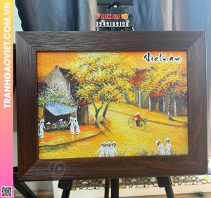 Tranh Gạo Góc Mùa Thu Hà Nội