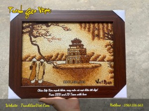 Tranh gạo hồ gươm mẫu mới