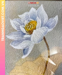 Tranh gạo Hoa Sen tặng Quỹ Phòng Chống Thiên Tai