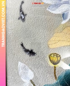 Tranh gạo Hoa Sen tặng Quỹ Phòng Chống Thiên Tai