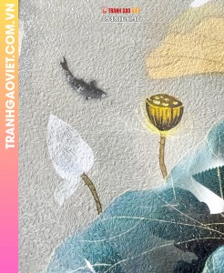 Tranh gạo Hoa Sen tặng Quỹ Phòng Chống Thiên Tai