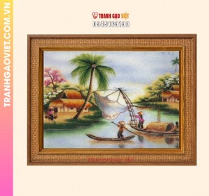 Tranh gạo Kéo Vó