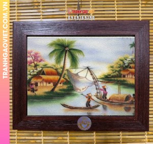 Tranh gạo Kéo Vó