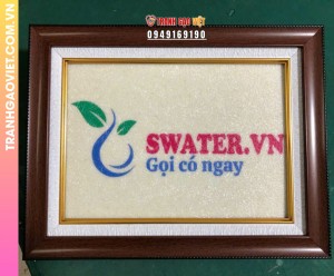 Tranh gạo logo công ty SWATER.VN