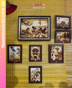 Tranh Gạo Mã Đáo Thành Công kích thước 70x100 cm