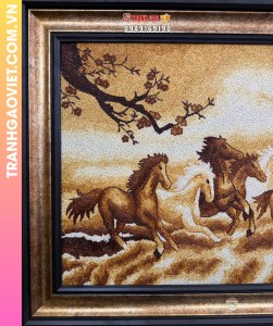 Tranh Gạo Mã Đáo Thành Công kích thước 70x100 cm