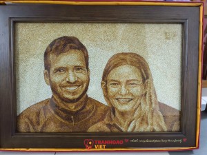 Tranh Gạo Màu Chân Dung Sắc Nét