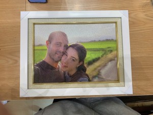 Tranh Gạo Màu Chân Dung Sang Trọng