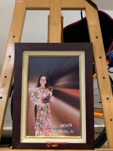 Tranh Gạo Màu Chân Dung Theo Ảnh