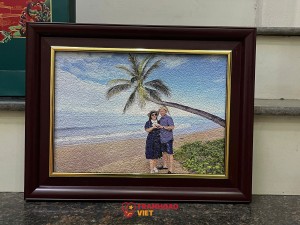 Tranh Gạo Chân Dung tại An Giang