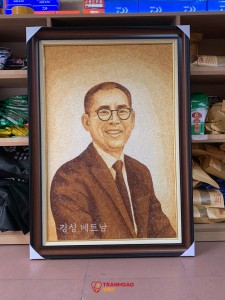 Tranh Gạo Màu Chân Dung Tặng Vợ/Chồng