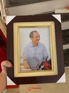 Tranh Gạo Chân Dung Nghệ Nhân Làm Tay