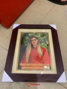 Tranh Gạo Chân Dung Nghệ Thuật Sống