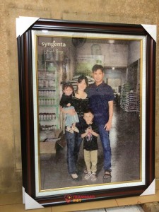 Tranh Gạo Chân Dung Em Bé