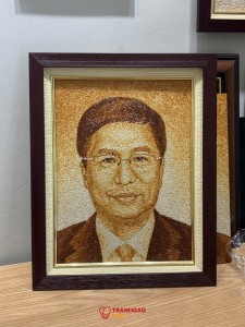 Tranh Gạo Chân Dung Gạo Rang