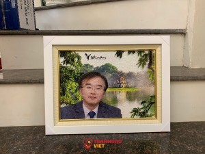 Tranh Gạo Chân Dung Trang Trí Phòng